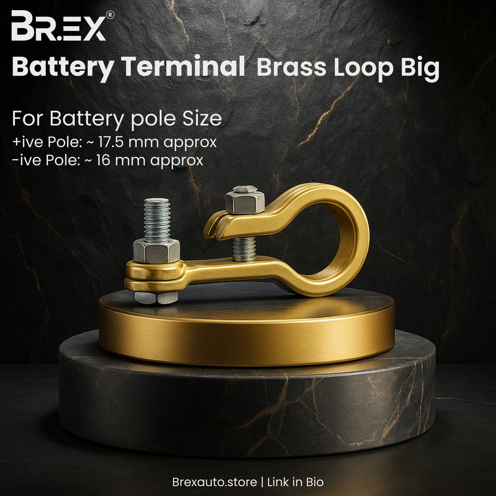 Brass Battery Terminal Loop Shape Big Set